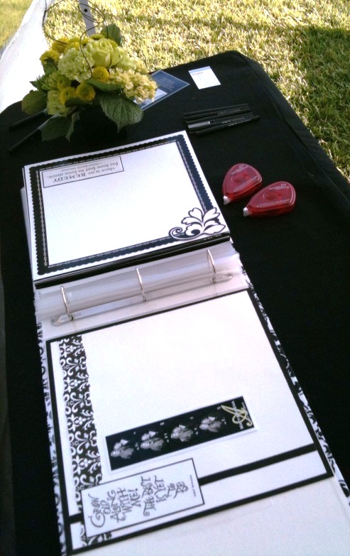Scrapbook at wedding